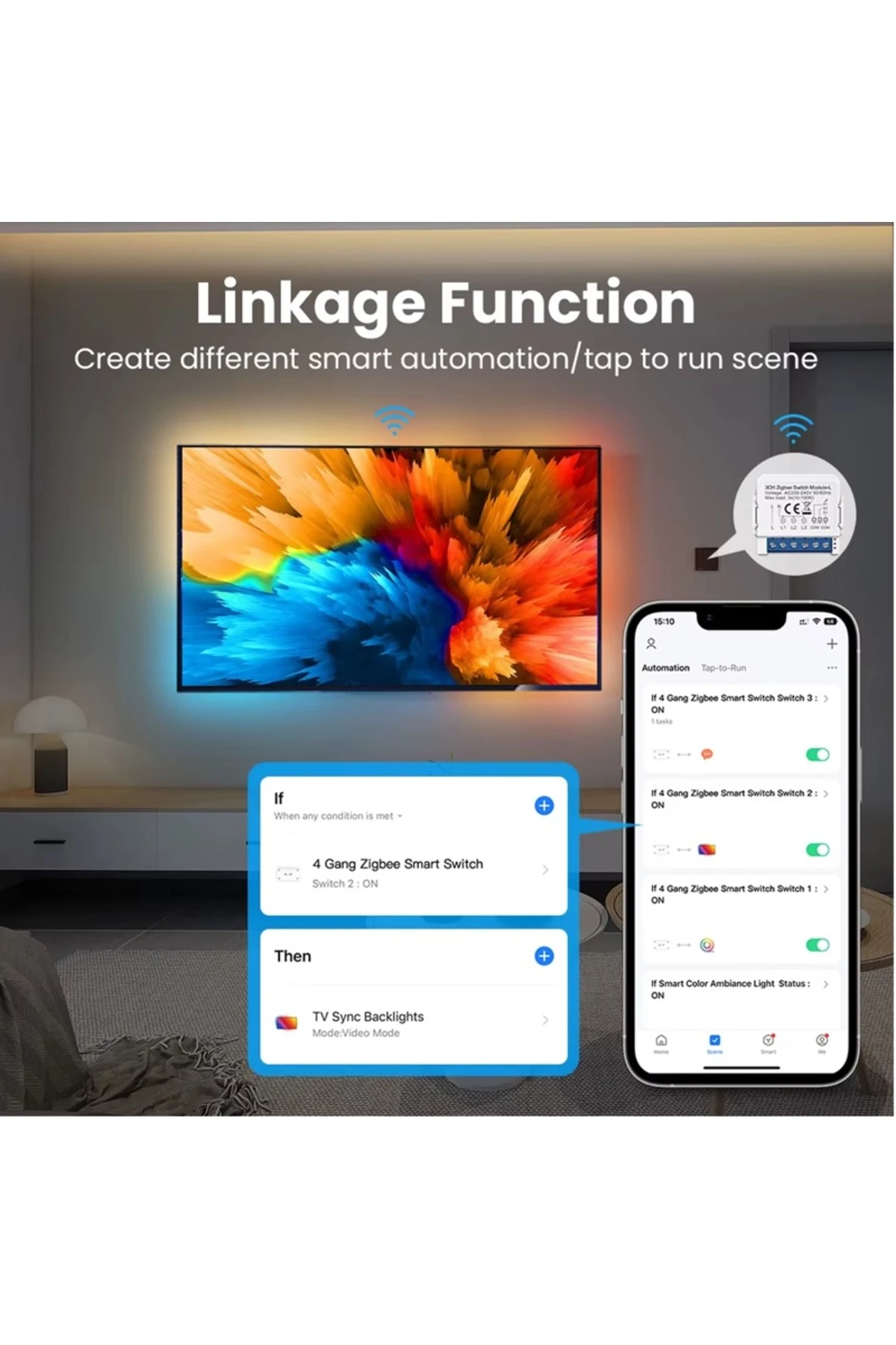 Tuya 4ch Zigbee Akıllı Işık Anahtarı Modülü Tuya 4CH Zigbee Anahtar 4 Kanal Zigbee röle
