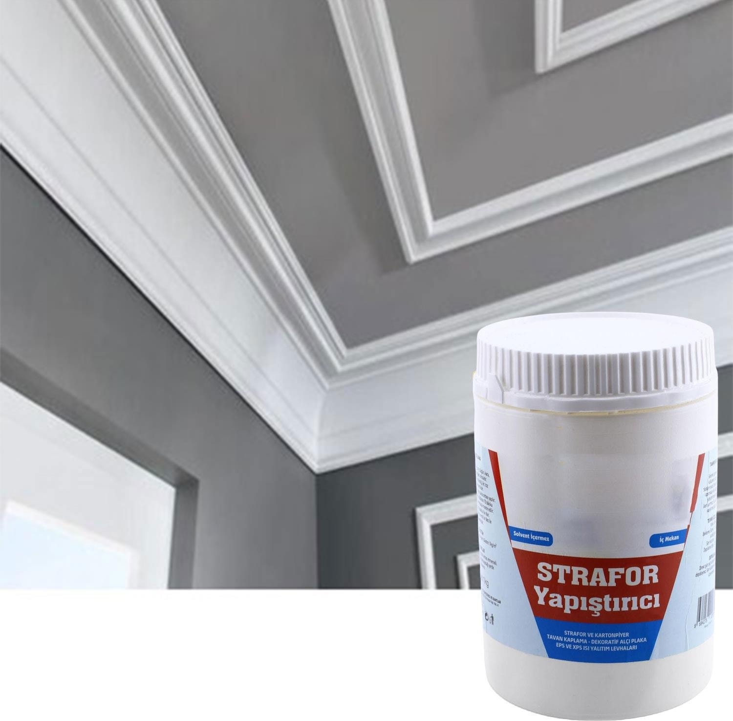OZKUVVET Kartonpiyer Eps Xps Yalıtım Levha Strafor Yapıştırıcısı 1 kg Sıvı Hazır Tutkal Su Bazlı Beyaz 1000 gr