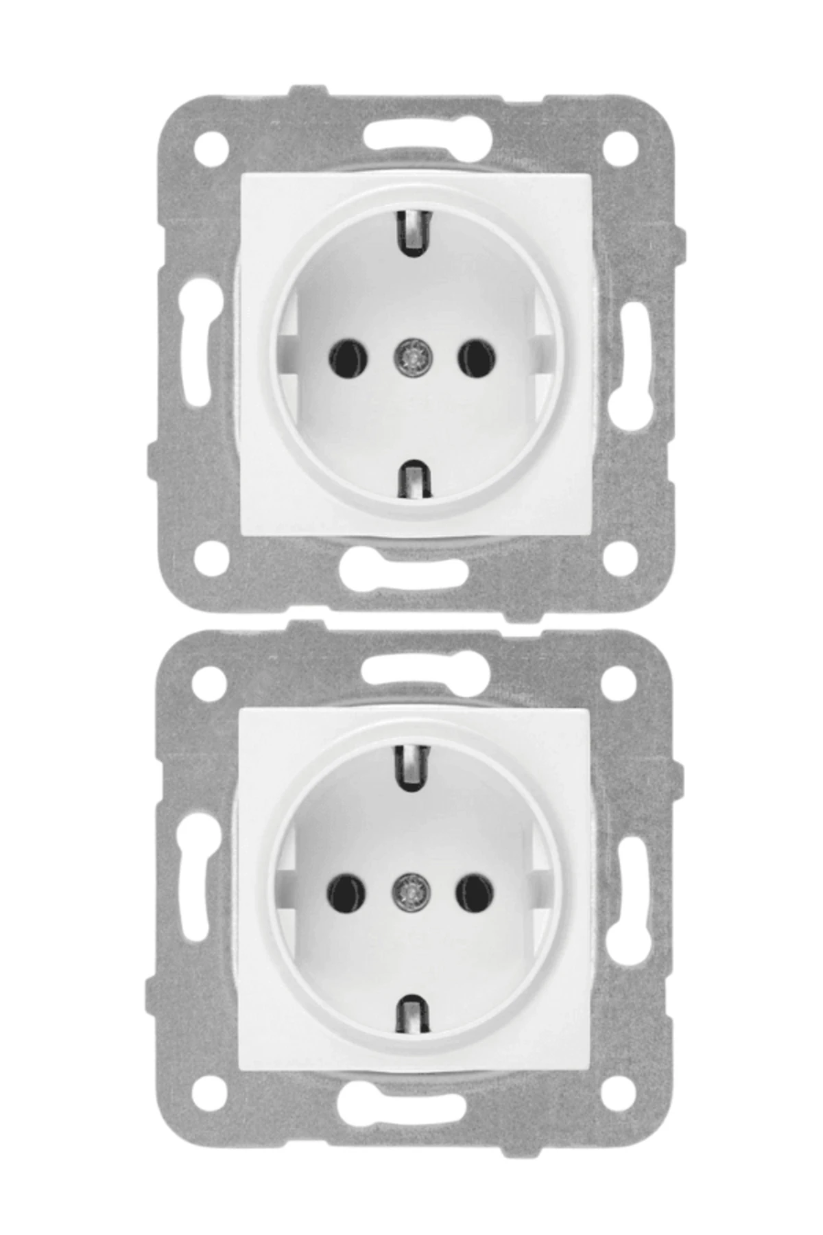 Viko Karre Topraklı Priz Beyaz (Çerçeve Dahil) 90967008 (2 Adet)