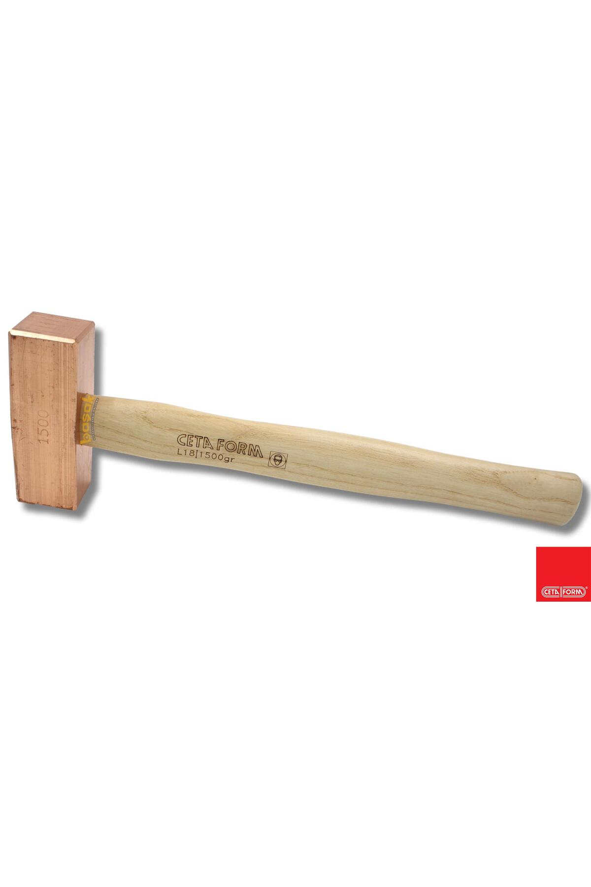 1500gr Ağaç Saplı Bakır Çekiç L18-1500