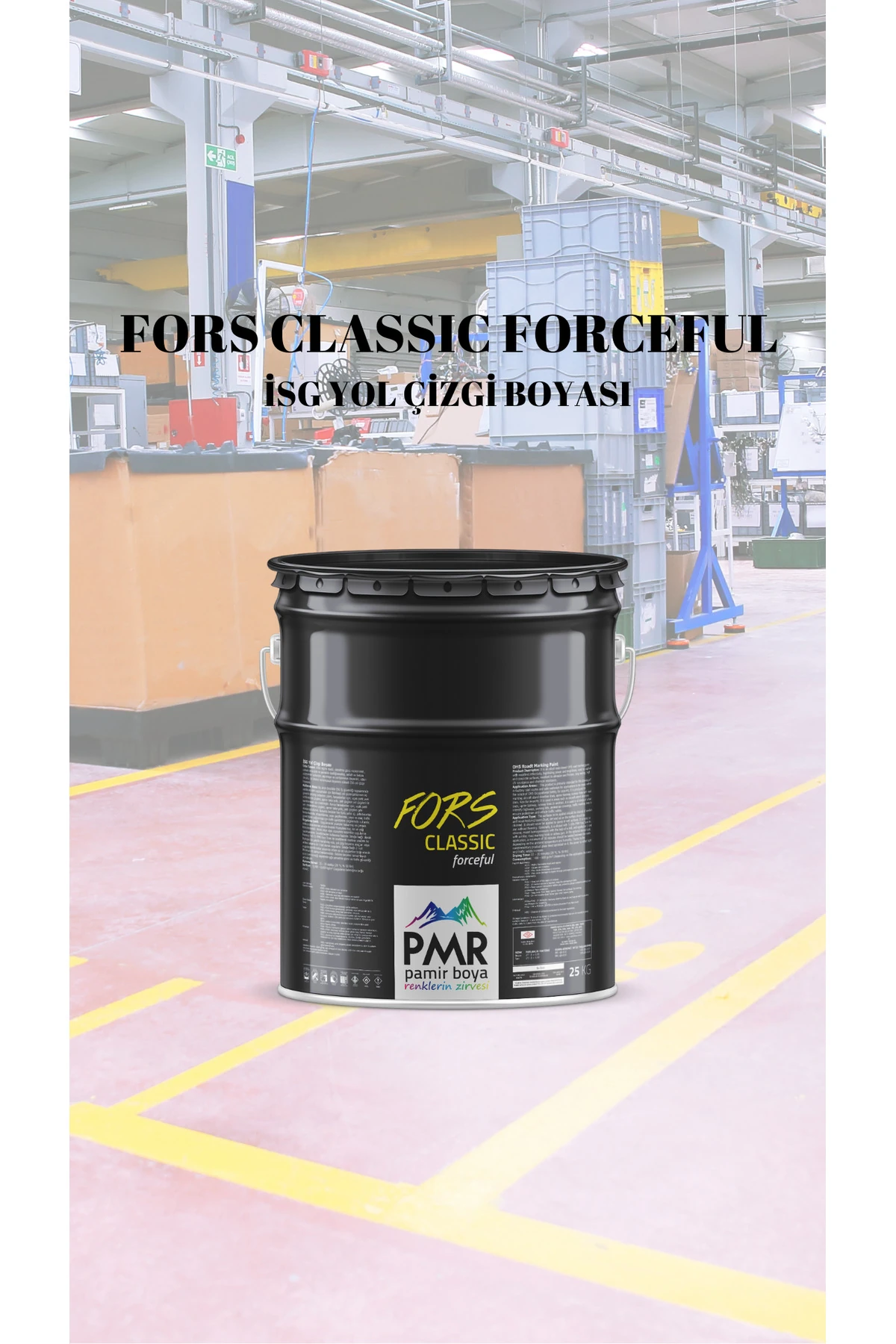 Fors Classic Forceful İSG Yol Çizgi Boyası Kırmızı 3Kg