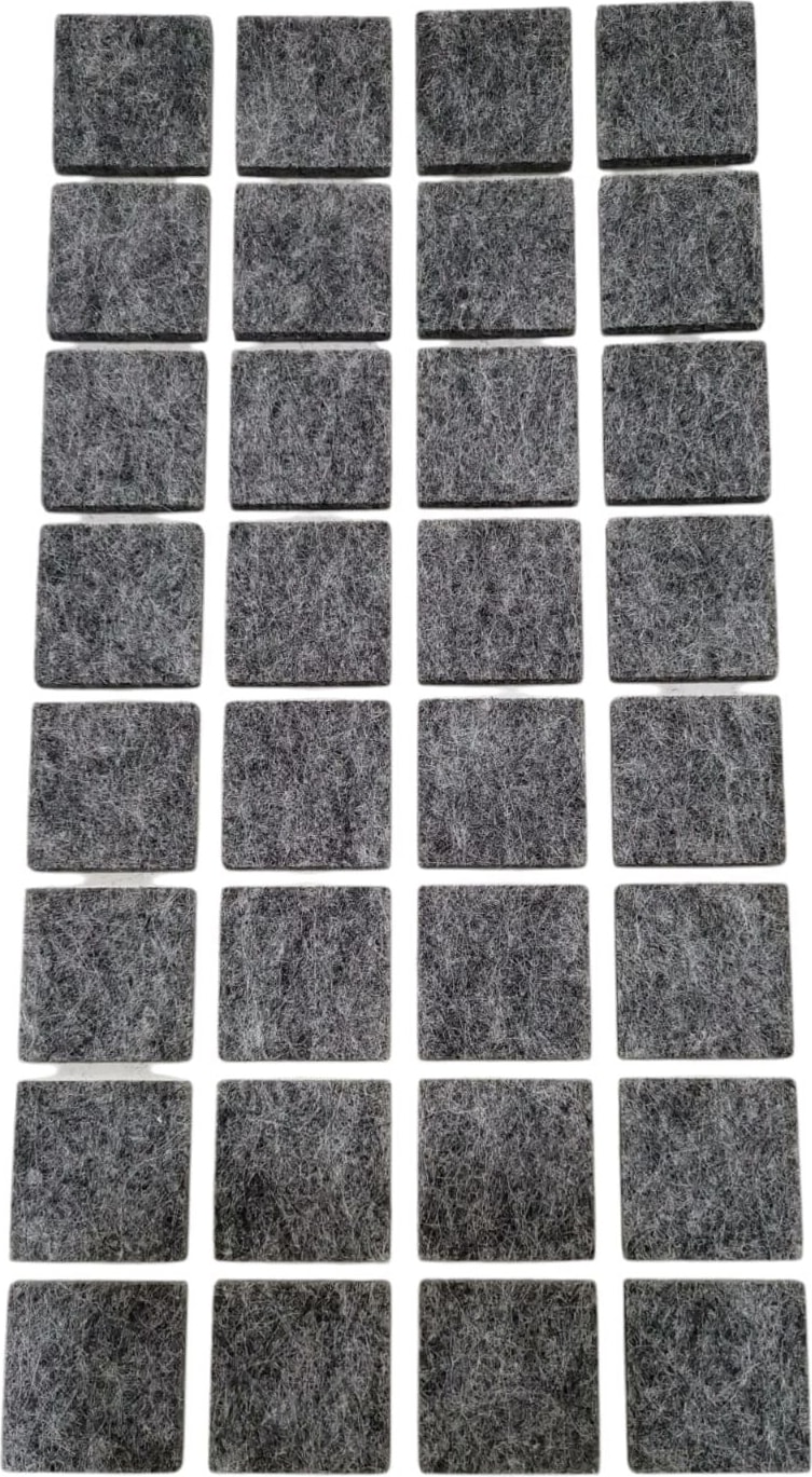 32 Adet Yapışkanlı Sandalye, Masa, Koltuk Altı Parke Koruma Keçesi, Kare , 25 mm