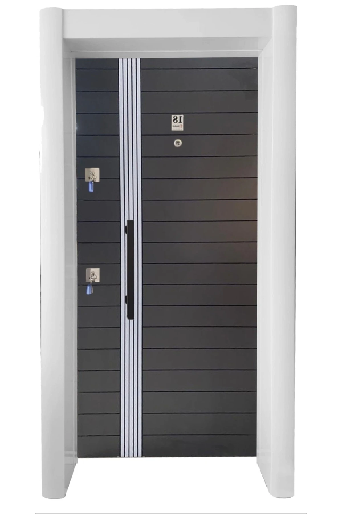 Çelik Kapı Antrasit Düz Model Çelik Kapı,tırnaklı Çelik Kapı, Çelik Kapı Sağ Açılım