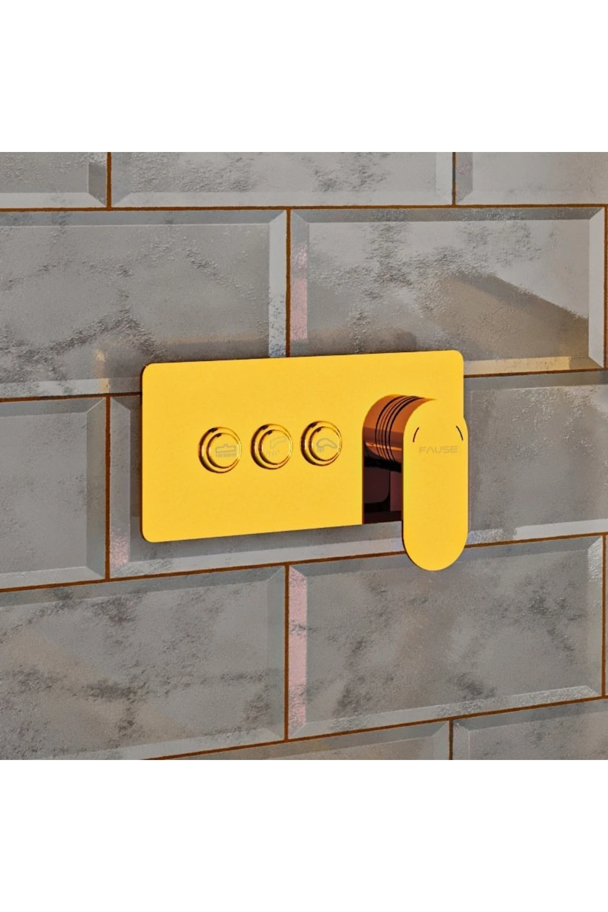 Ankastre Banyo Bataryası Comfort 3 Yönlü Gold Kab103-3g