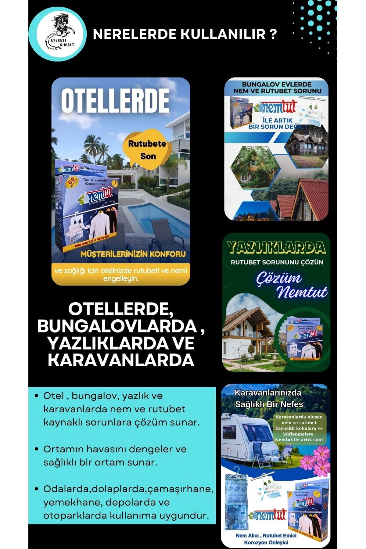 Nem Alıcı Rutubet Emici Koku Giderici Korozyon Önleyici ( 2 Kutu Içerisinde 4 Paket )