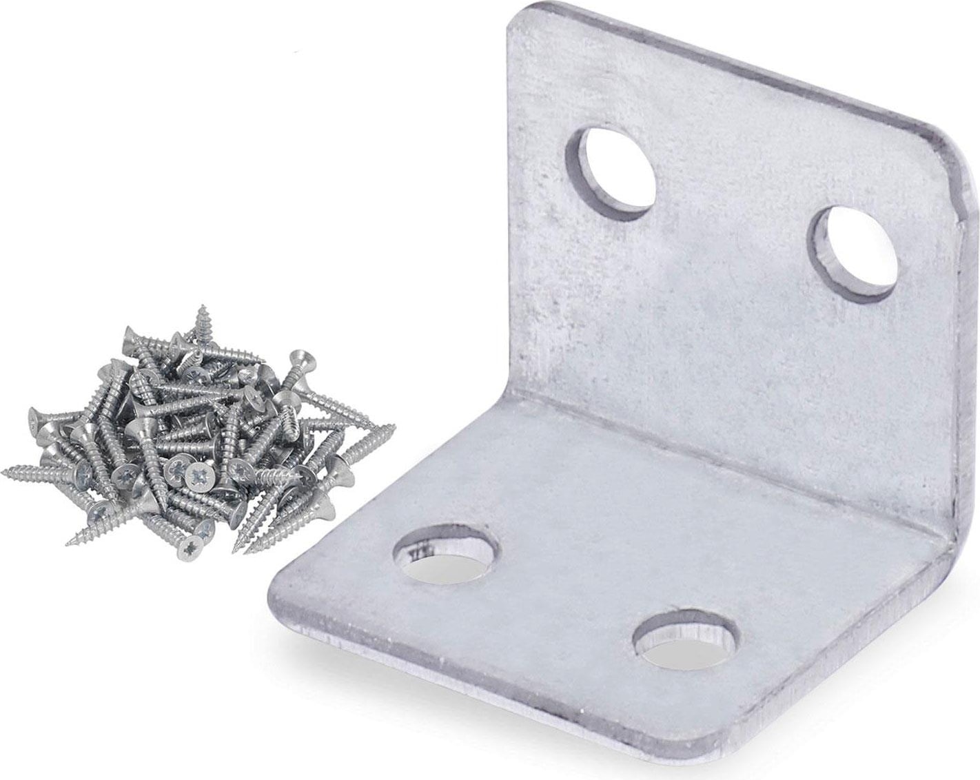 (25 Adet) Mobilya Dolap Köşe Bağlantı Sabitleme L Demir Gönye 25X25X30 mm (25 Adet)