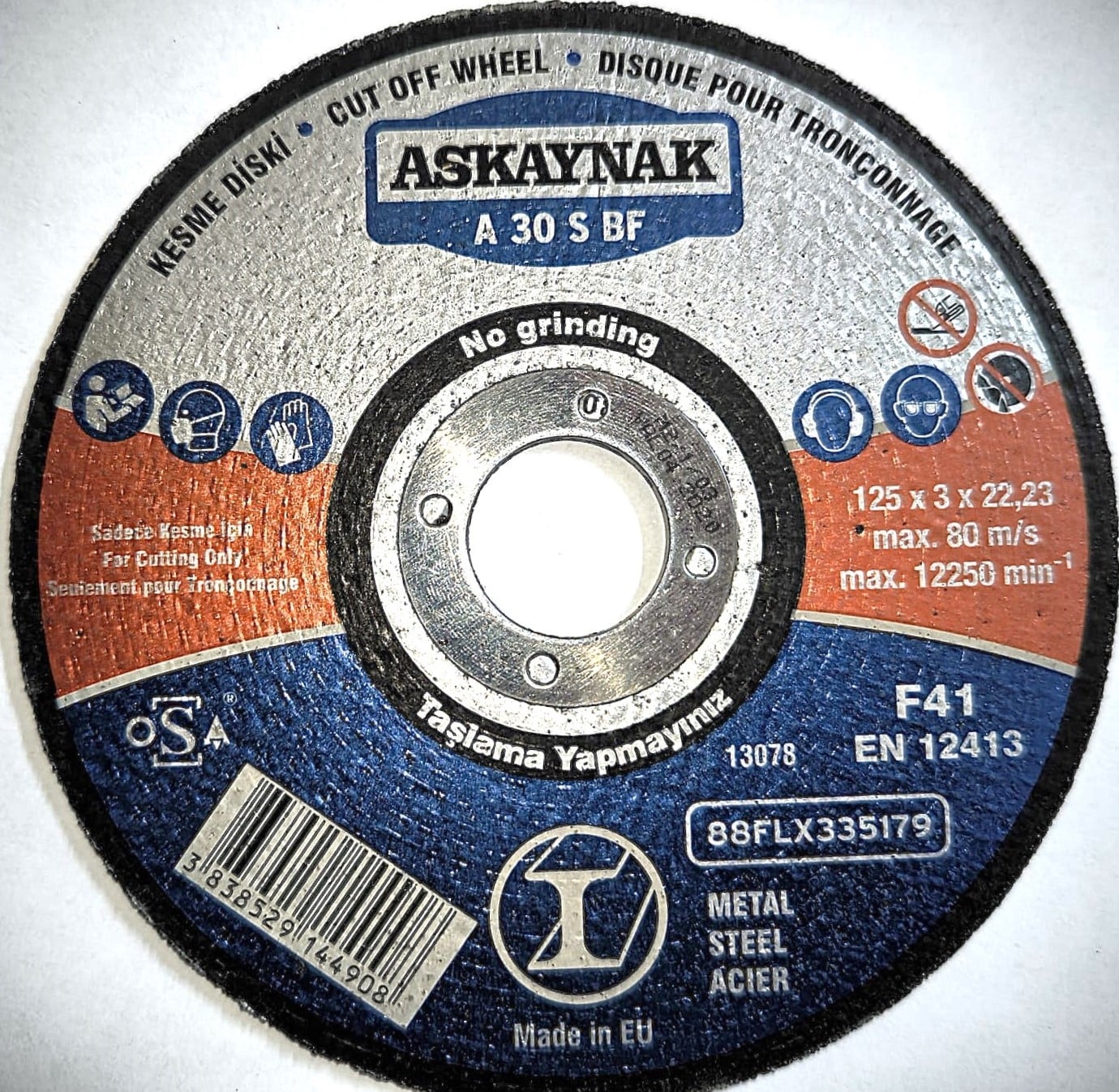 125X3 Metal Kesme Taşı 10 Adet