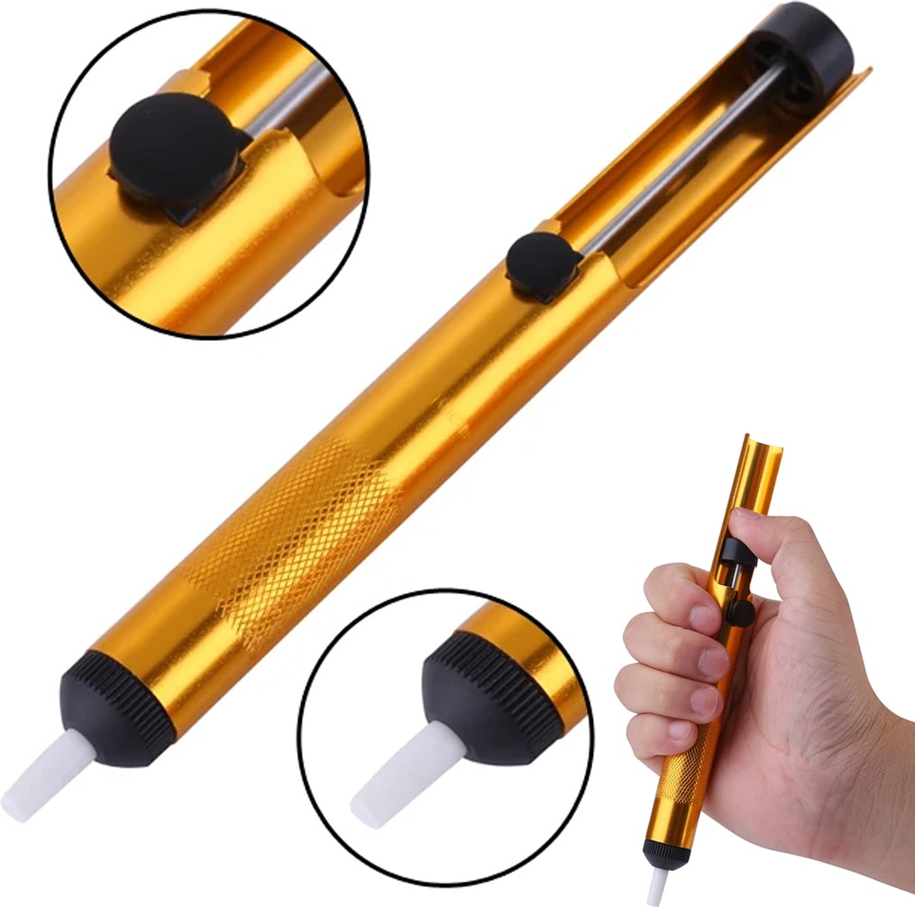 Lehim Pompası Alüminyum Metal Yüksek Emişli Lehim Temizleme Pompası 19.2 cm