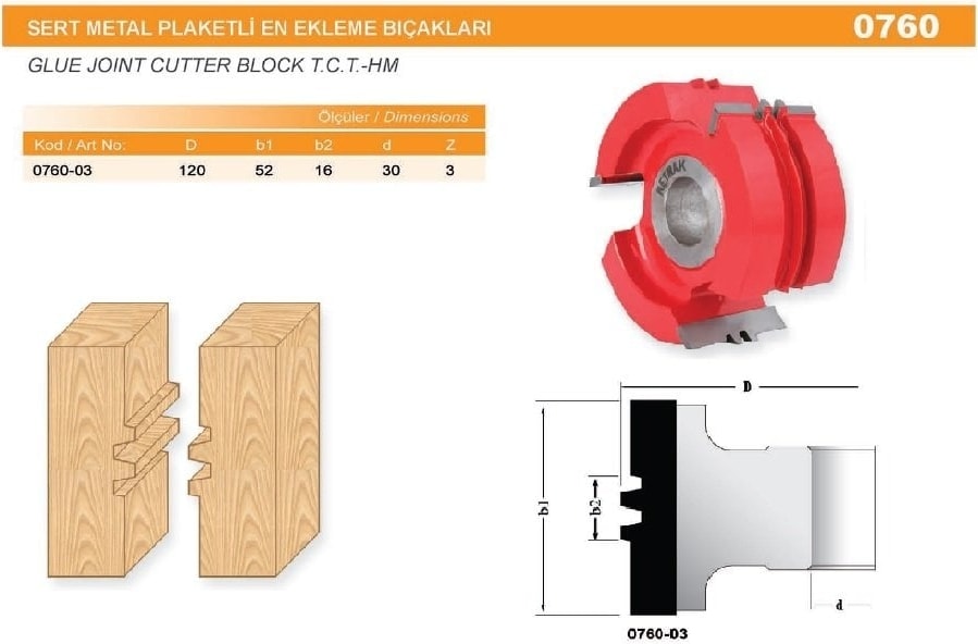 MAKİTA En Ekleme Bıçağı 120X52X16 Z3 0760-03
