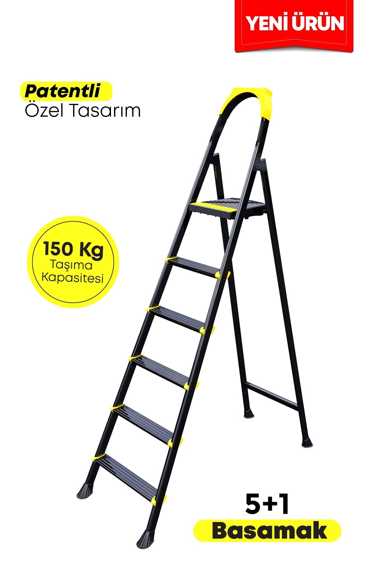 Leo 5+1 Basamaklı Metal Merdiven, leo5