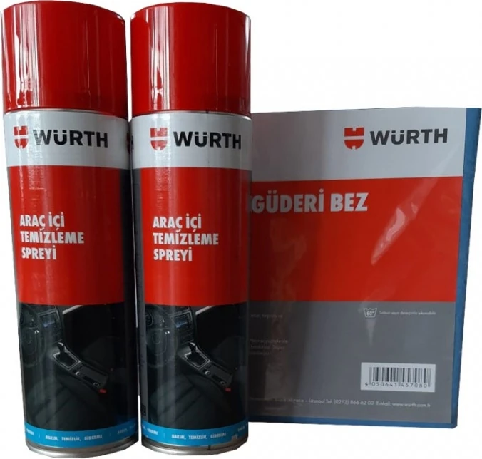 Araç Iç Temeizleme Köpük 500 ml 2 Li + Bez