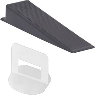 2 mm Fayans Seramik Seviye Tespit Derz Artısı + Sabitleme Takozu (100+100 Adet) 2 Li Set
