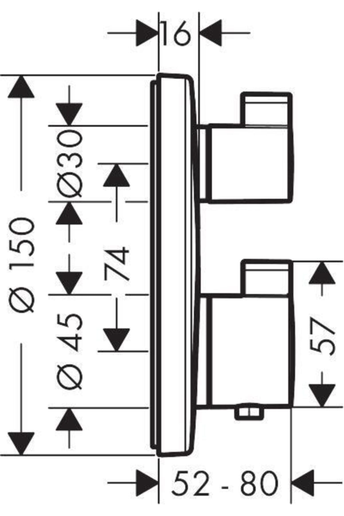 Ecostat S Termostat Ankastre Montaj, 1 Çıkış Için - 15757000