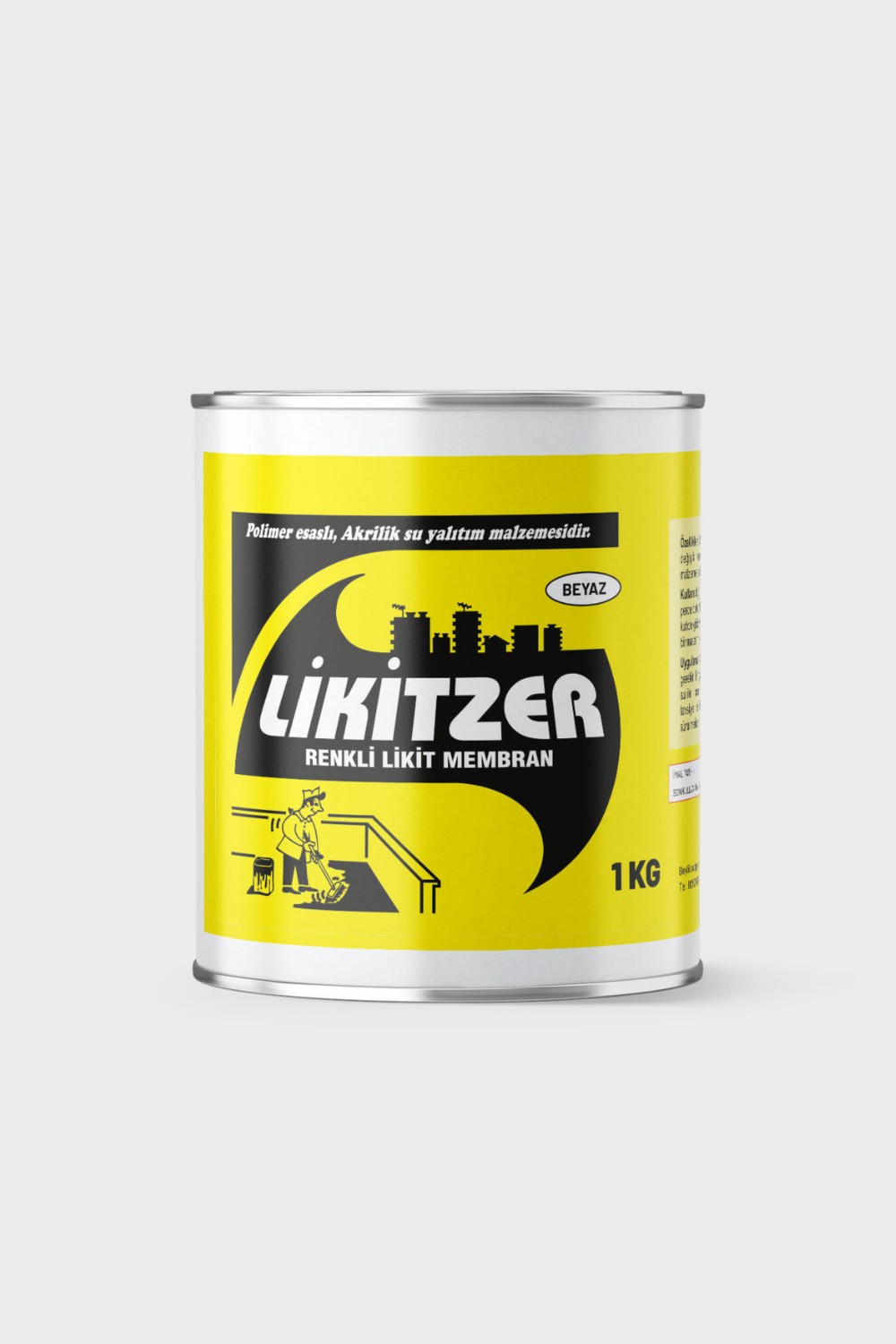 Su Bazlı Likit Membran Beyaz Renk 1kg