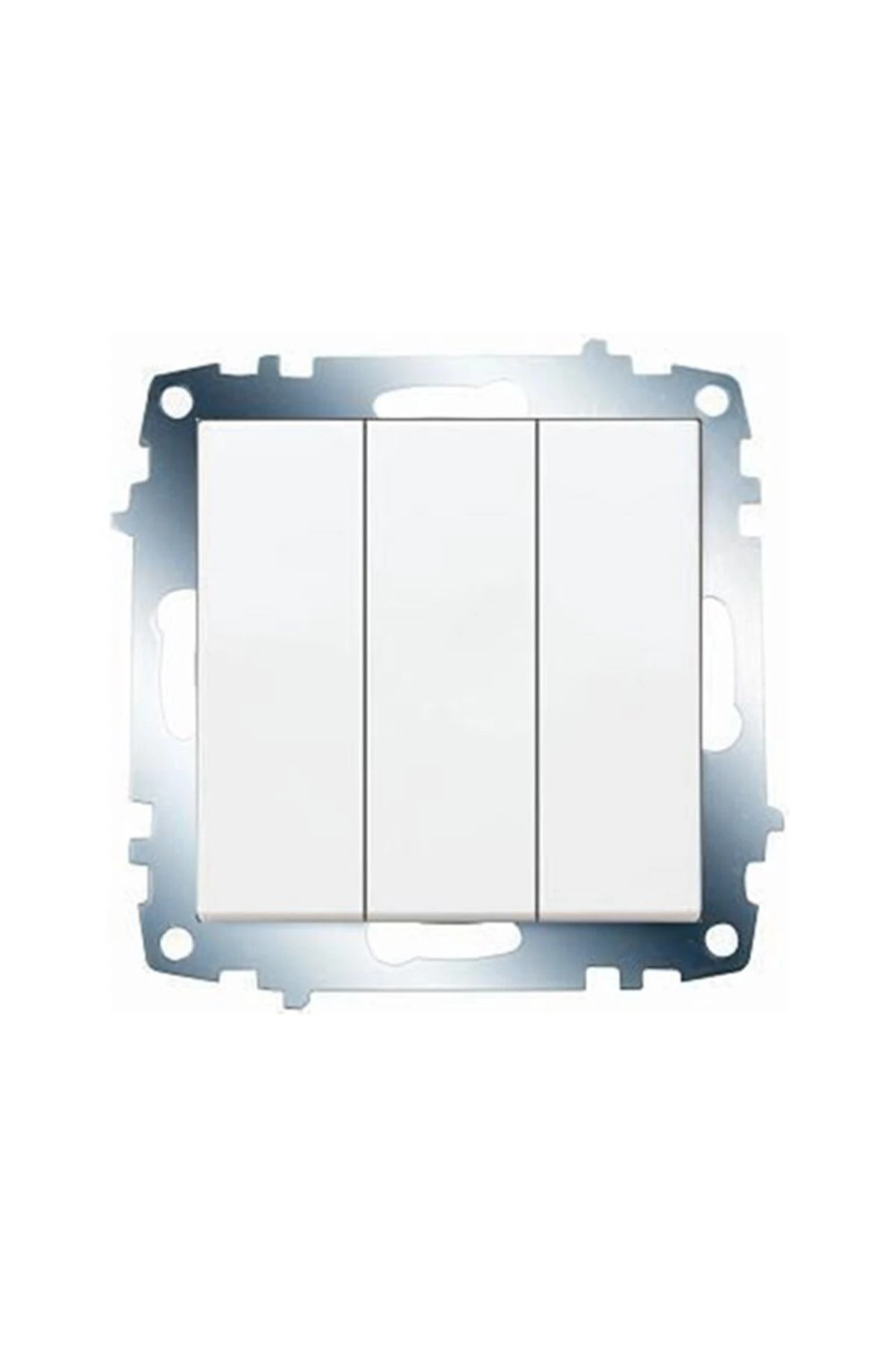 K/m Karre Beyaz 3'lü (üçlü) Anahtar Mek+d/k