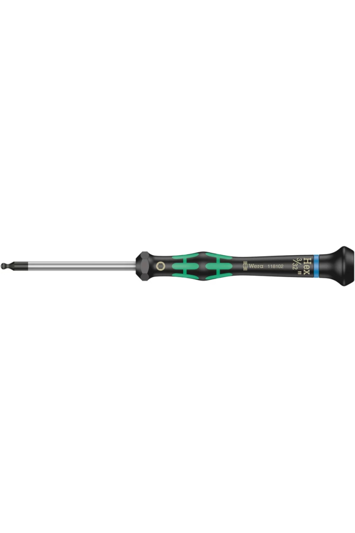 WERA 2052 Top Baş Mikro Alyan 3/32"x60mm Tornavida 05118102001