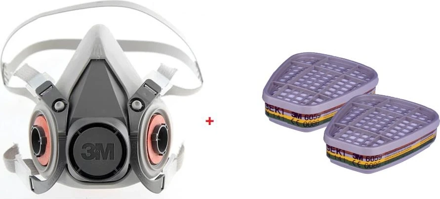 Yarım Yüz Maskesi 6200 Modeli + 3m 6059 Abek Filtre