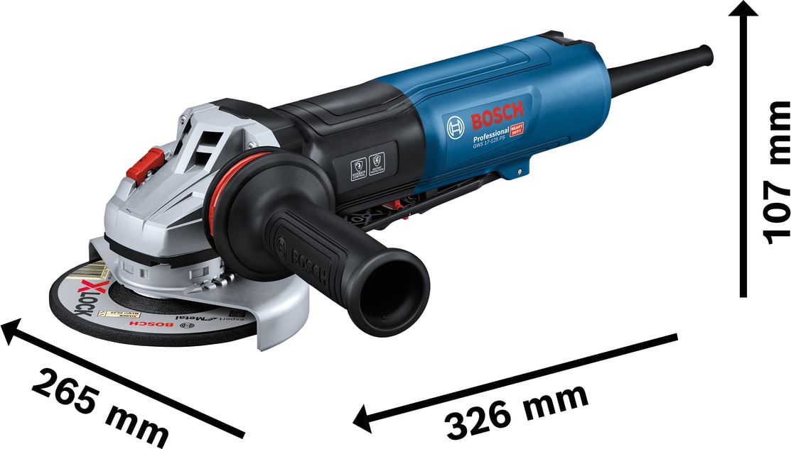 Gws 17-125 Ps Avuç Taşlama 1700 Watt Devir Ayarlı (Ince Gövdeli)