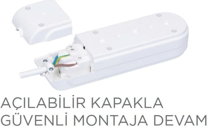 Yeni Nesil 2 li Grup Topraklı Priz Kablosuz Klemensli