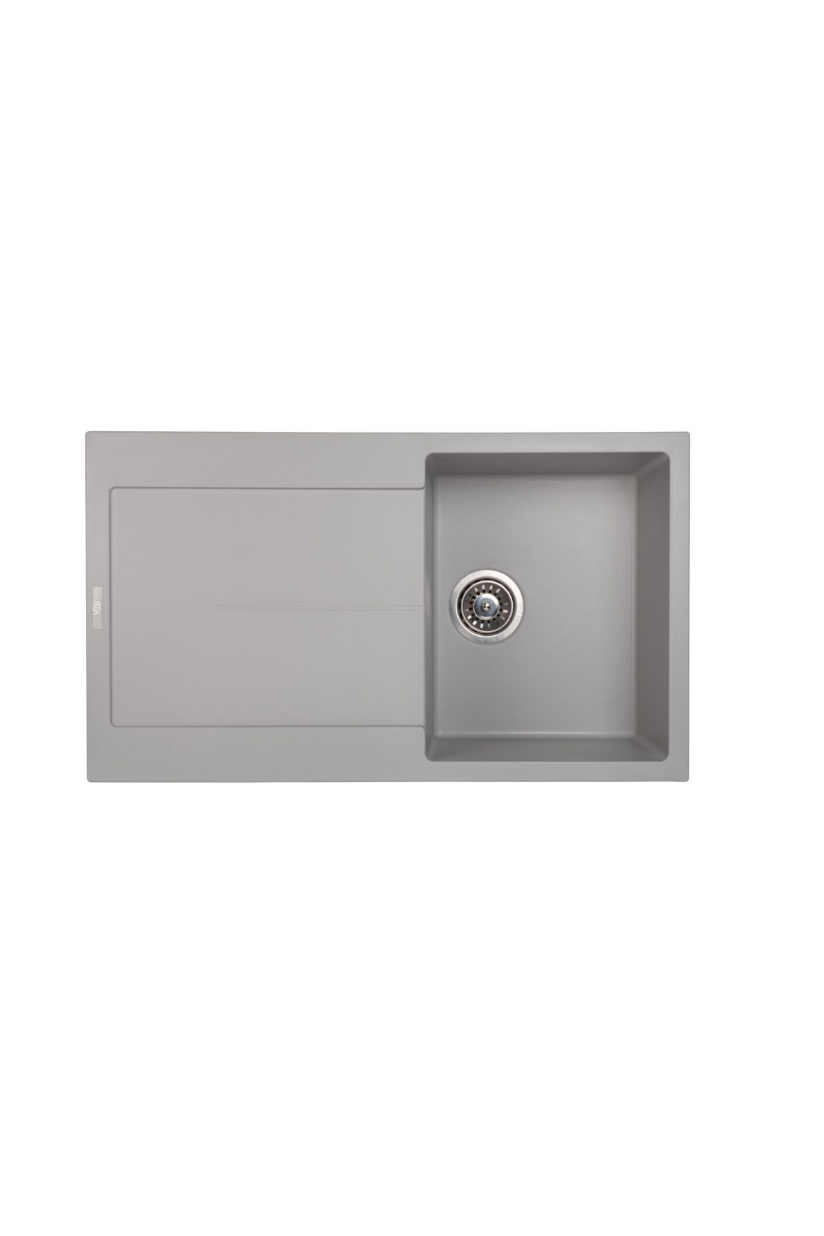 Granit Evye Açık Gri Tek Gözlü Mutfak Evyesi 86 X 50 Cm