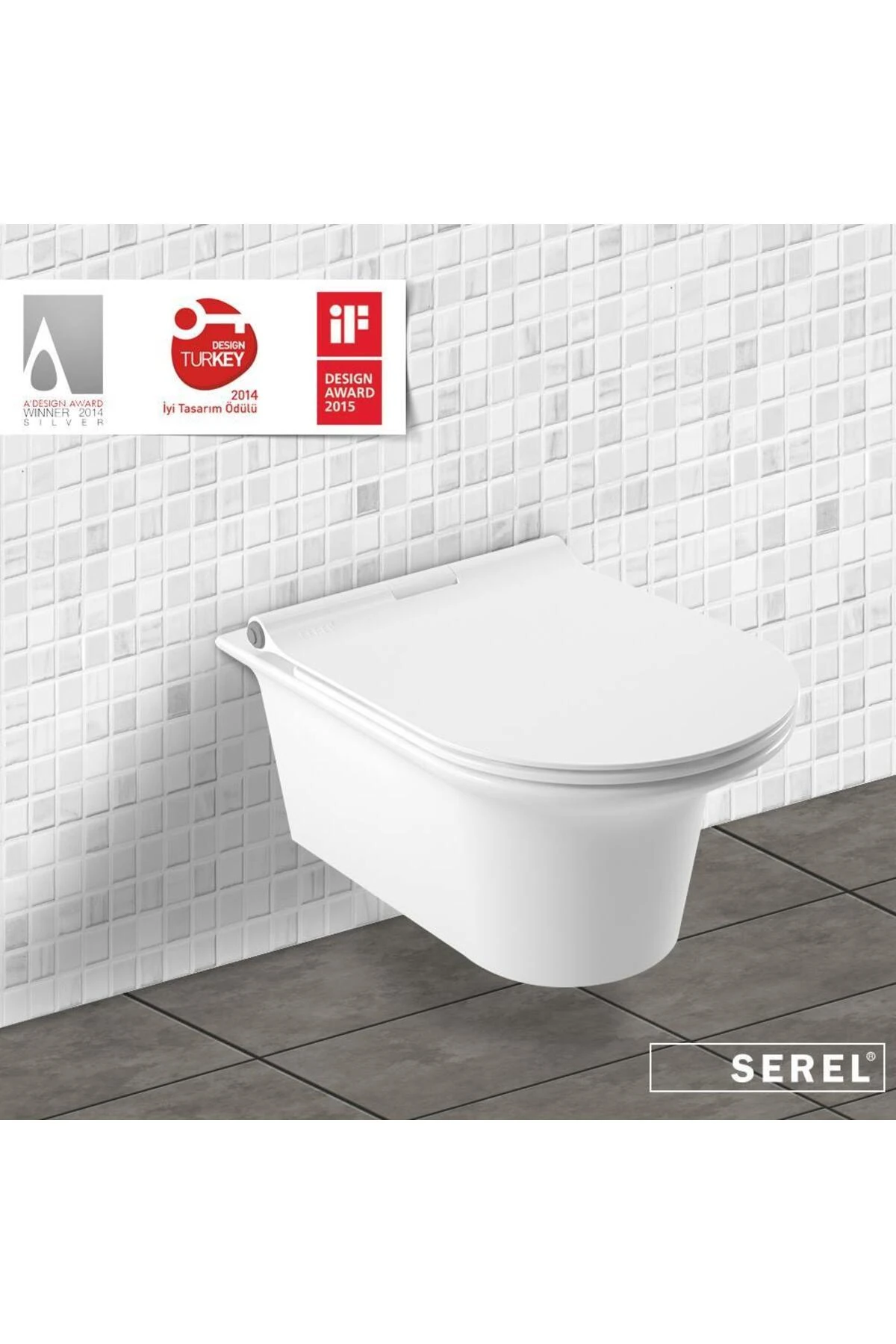 Serel Purity Asma Klozet (PR10) + Blaze Slim Yavaş Kapanan Kapak 2'li Set