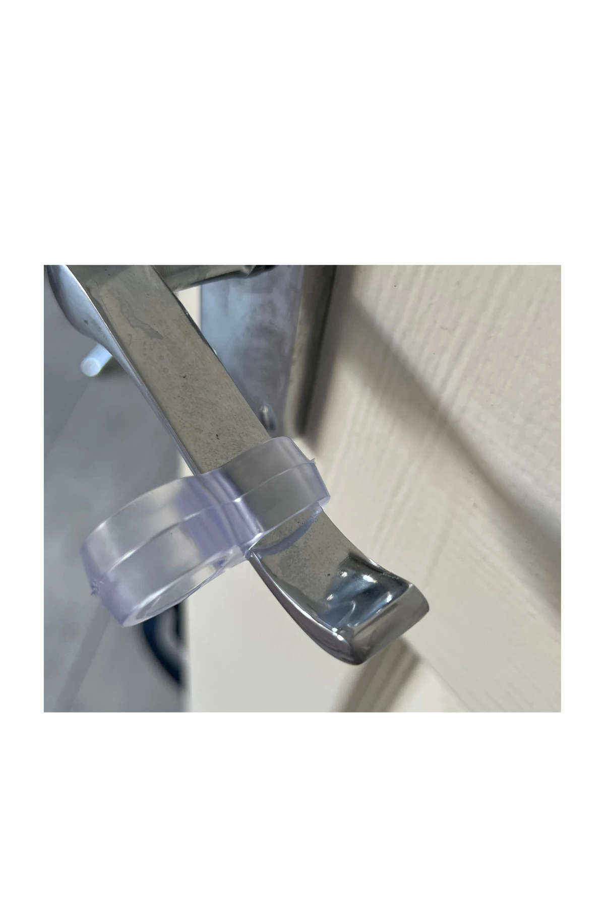 Silikon Şeffaf Plastik Kapi Kolu Tutucu Tutacagi Pencere Stoperi Durdurucu Esnek Plastik