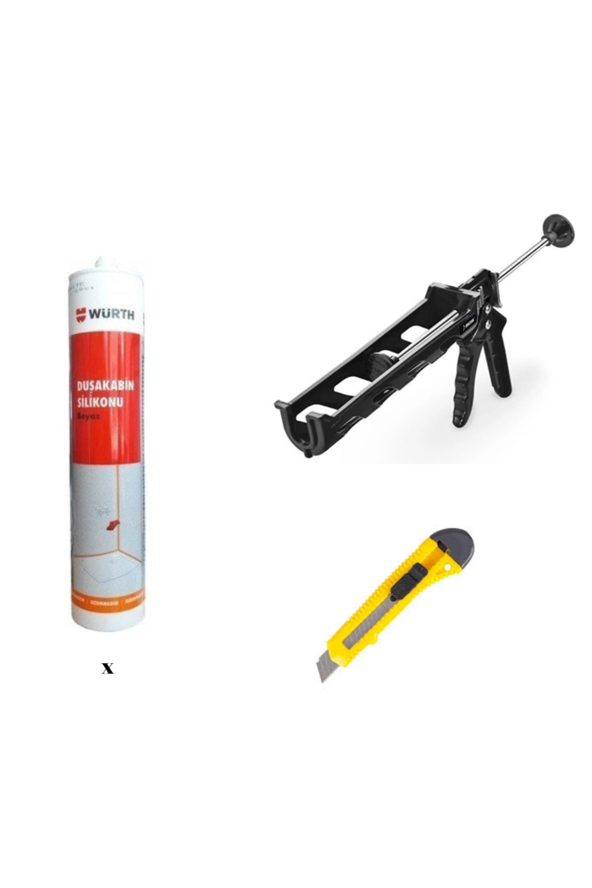 Duşakabin Silikonu Beyaz 310 ml SET