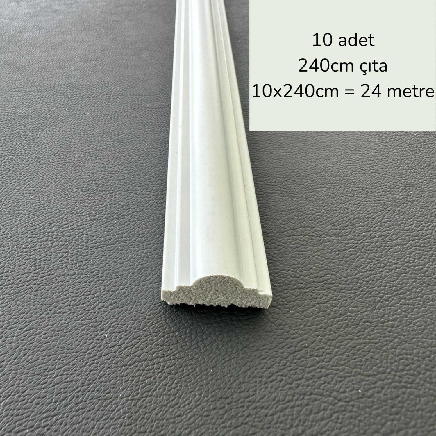 Dekoratif Boyanabilir 10 Adet 2,5 cm Polistren Duvar Çıtası
