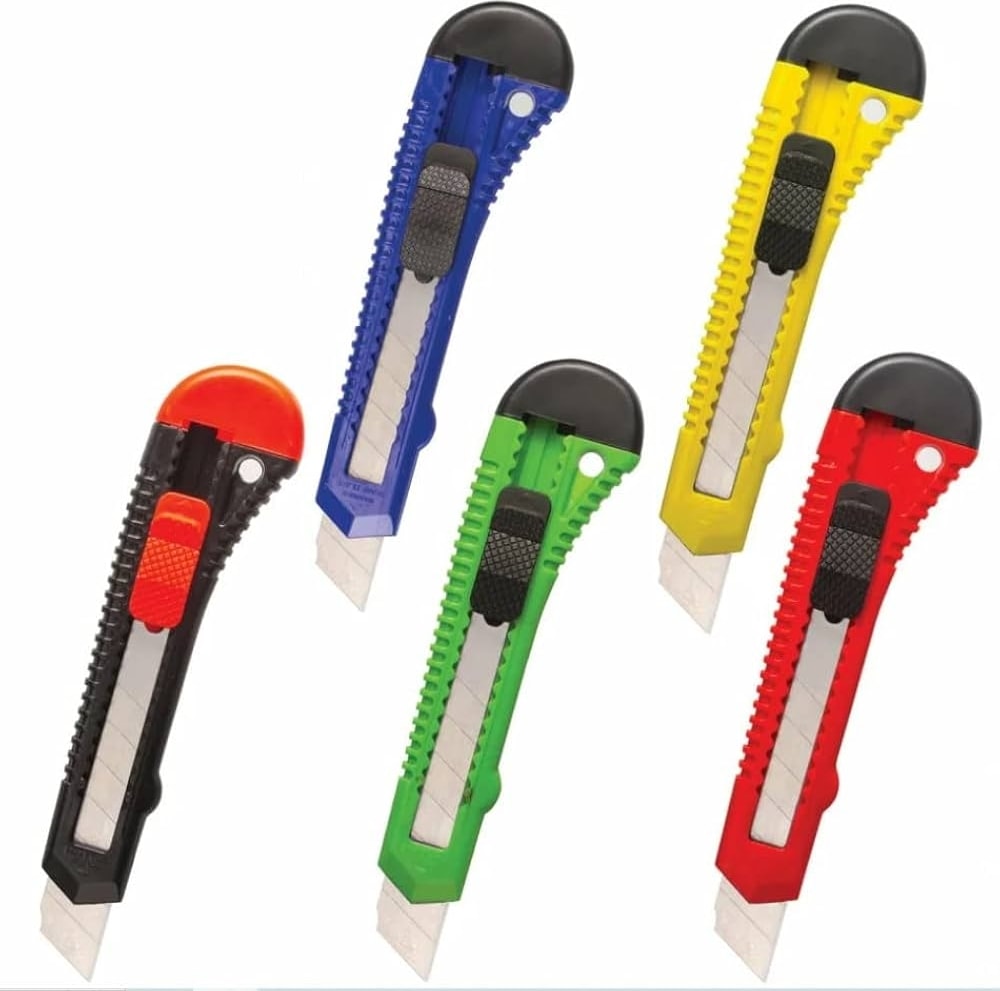 4 Adet Plastik Maket Bıçağı Falçata Geniş Büyük Boy