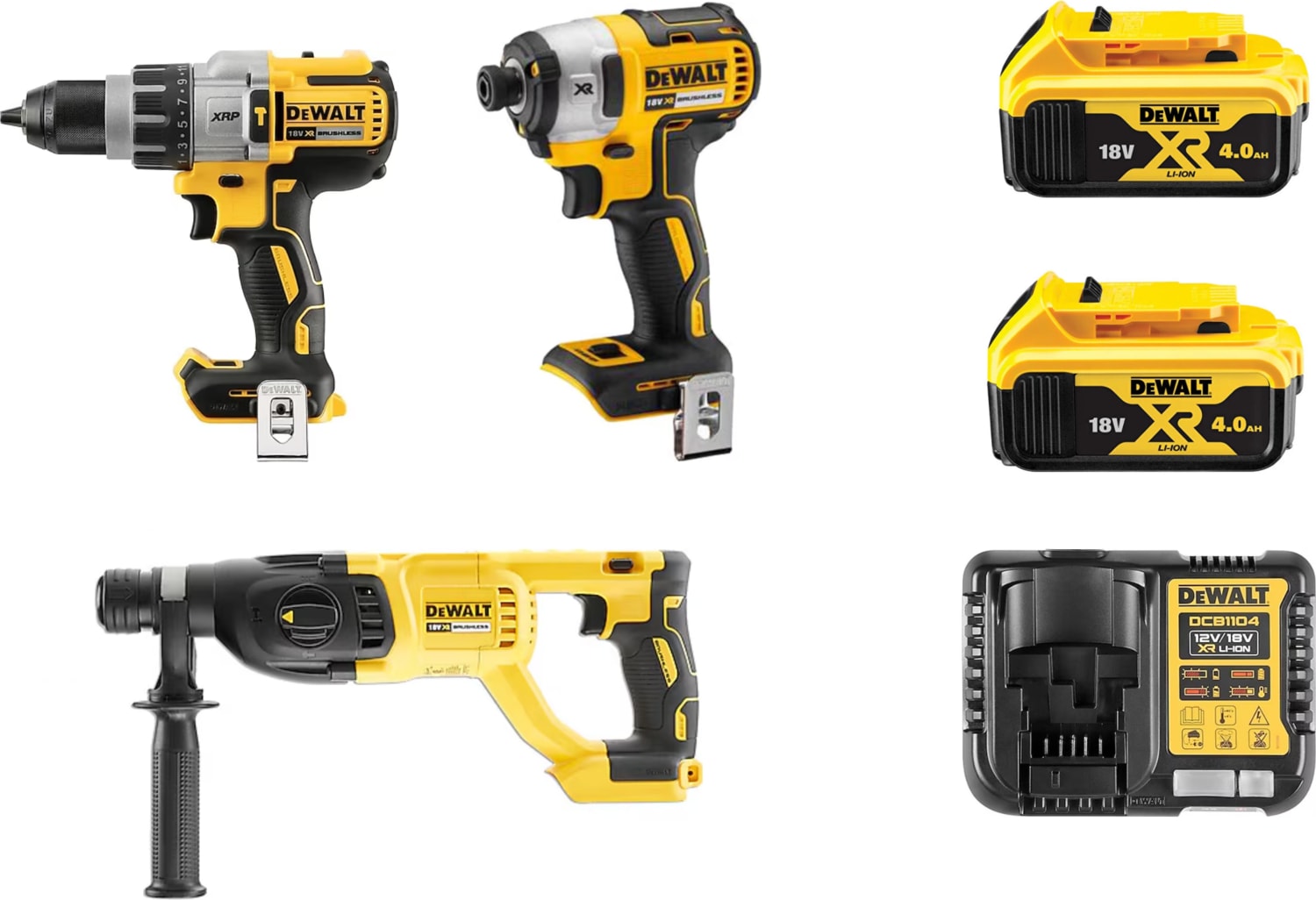 DEWALT DCD996NT + DCF887NT+ DCH133NT + 2x4 Ah Akü + 1 x Dolum Cihazı