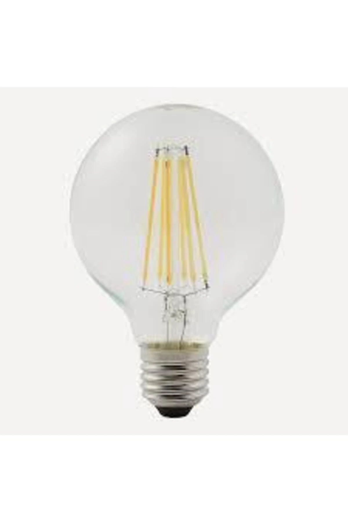 G95 Filament Edison Tip Rustik Şeffaf Cam Ampul 6 W Led Ampul - Gün Işığı Erd-88