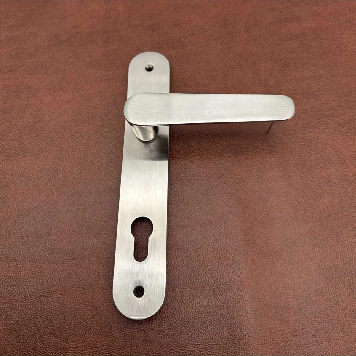 Kaira Inox Zamak Aynalı Yale Çelik Kapı Kolu 1 Takım