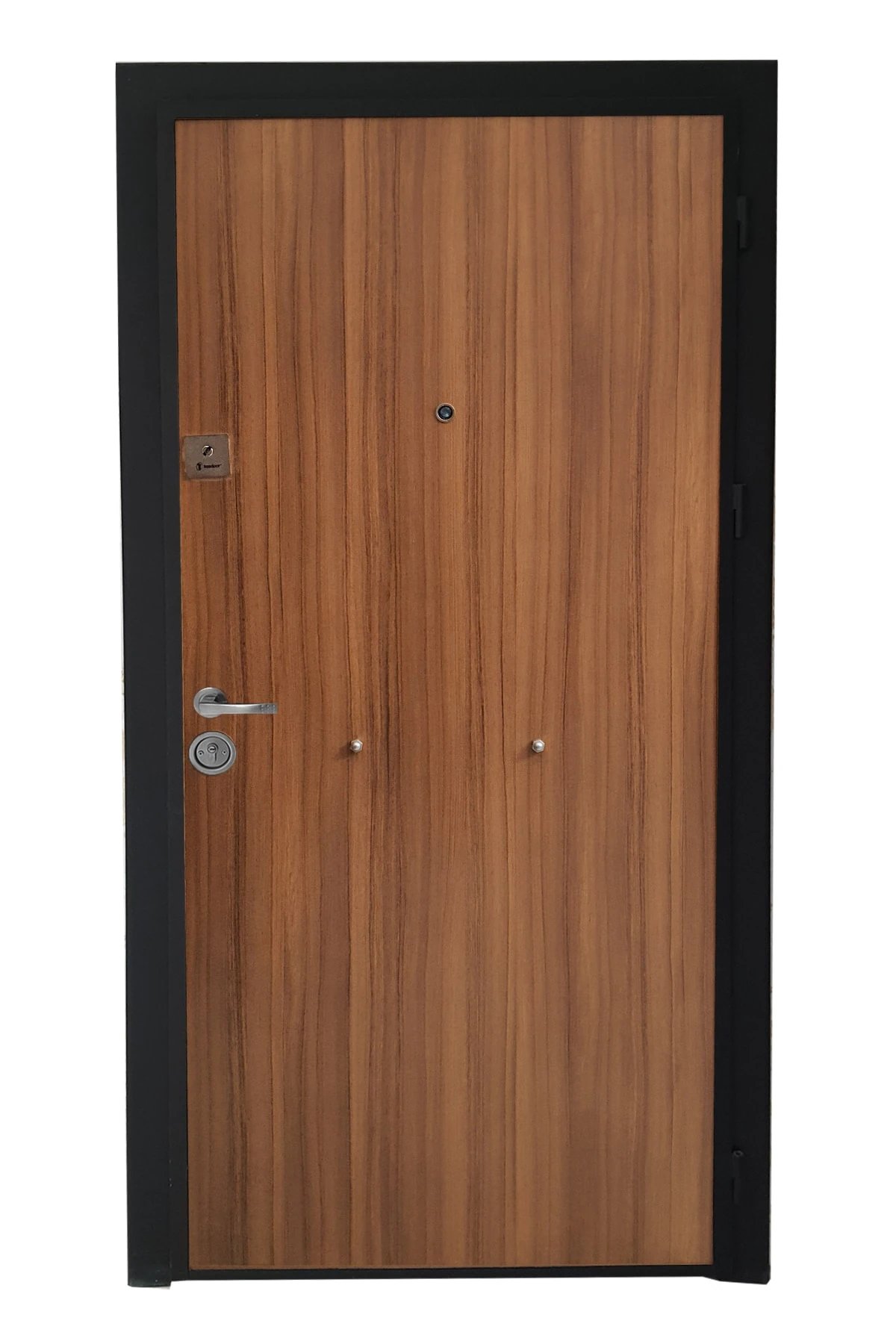 Ahşap Desenli Çelik Kapı, Tırnaklı Çelik Kapı, Çelik Kapı, Düz Model Çelik Kapı Sağ Açılım