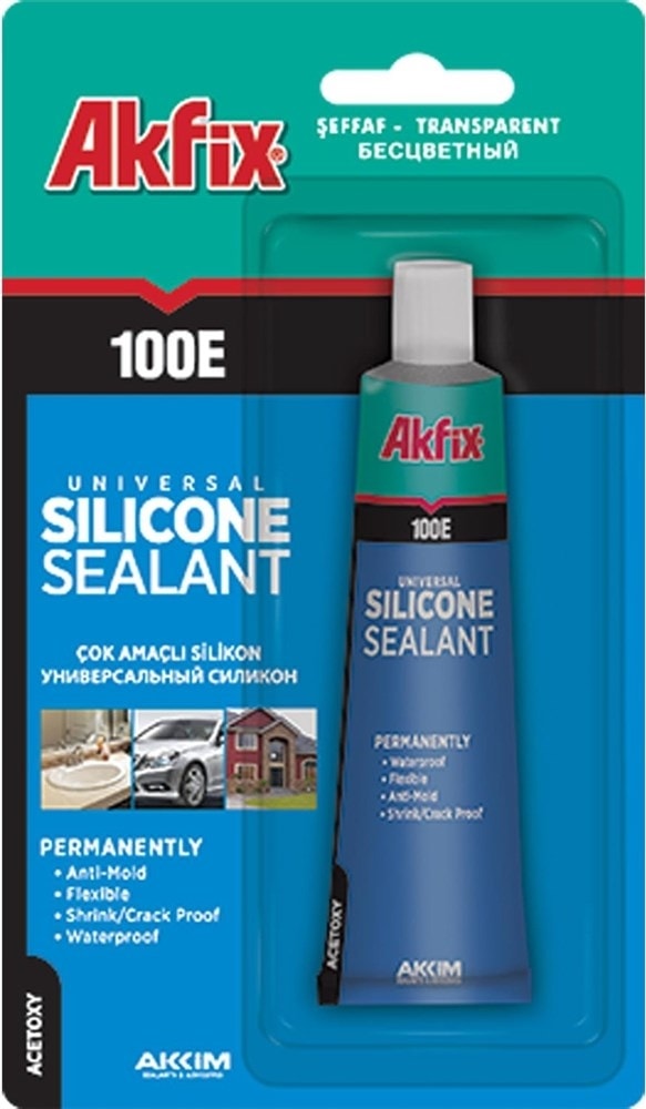 100E Genel Amaçlı Tüp Silikon Şeffaf 50 ml Tüp