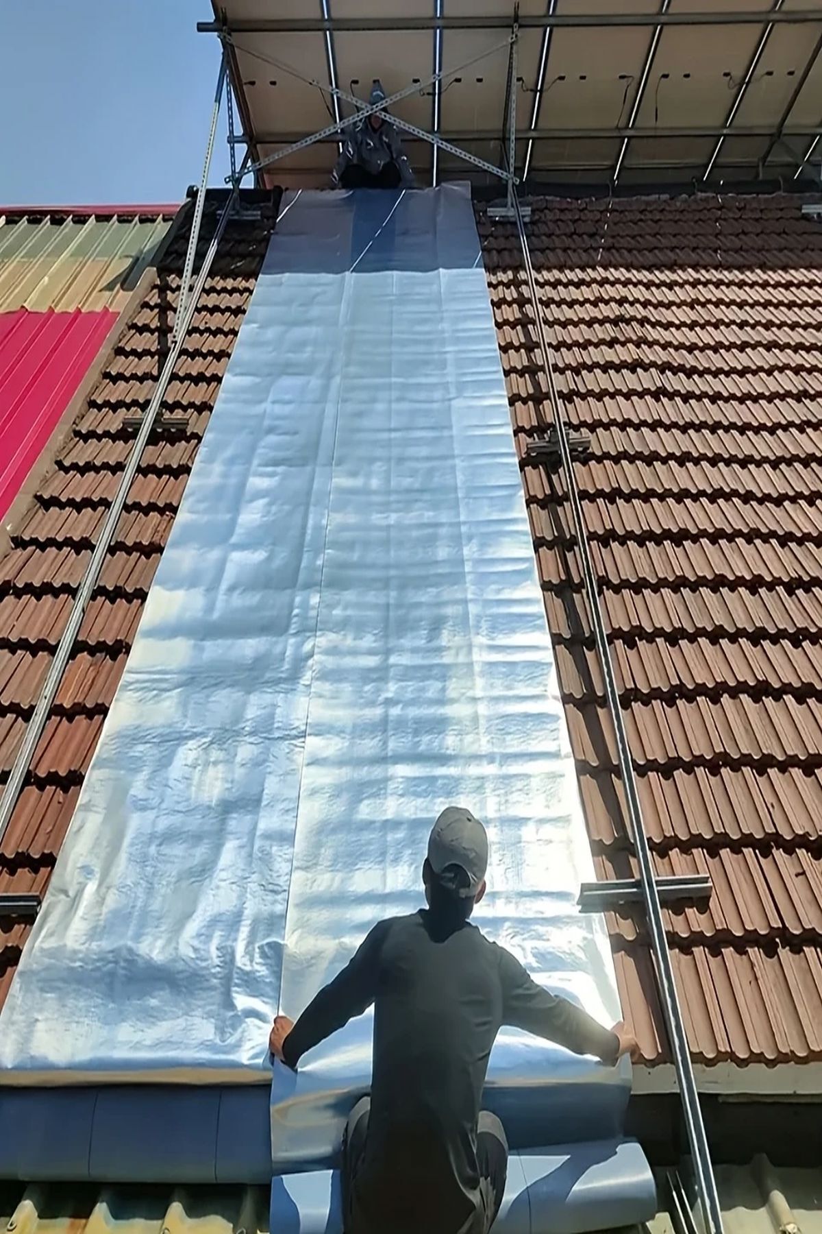 OZKUVVET Süper Güçlü Çatı İzolasyon Bantı 100CM X 300cm Tamir Ve Su Sızdırmaz Çamur Band En 1metre Boy 3metre