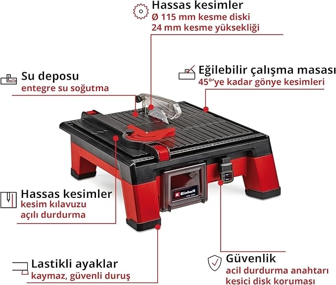 Te-Tc 18/115 Li - Solo, Akülü Seramik Kesme Makinesi