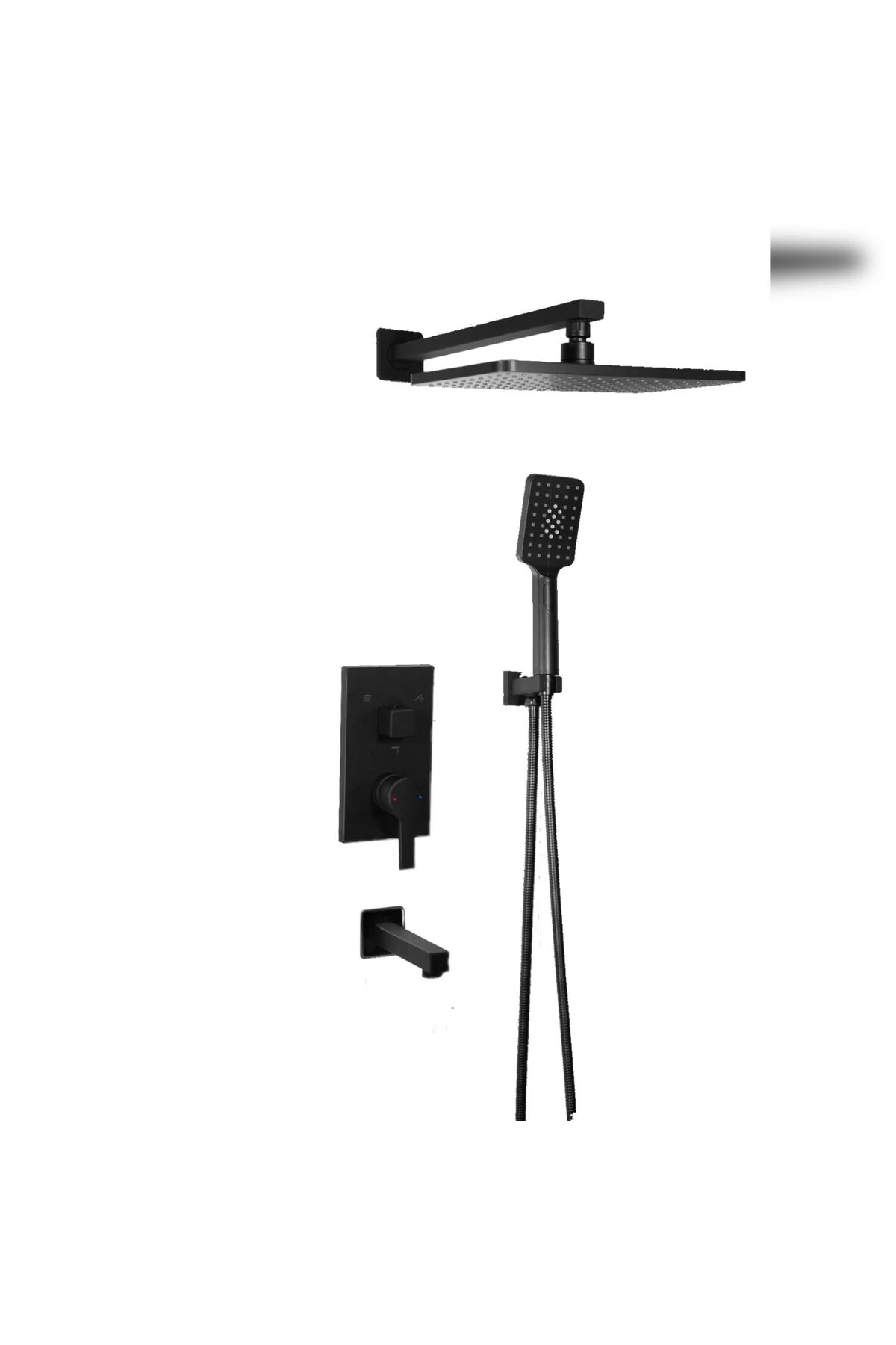 FAWER SİYAH ANKASTRE DUŞ SETİ 3 YÖNLÜ SOFT TOUCH - FULL SET - ALFA- 5 YIL GARANTİLİ-505B