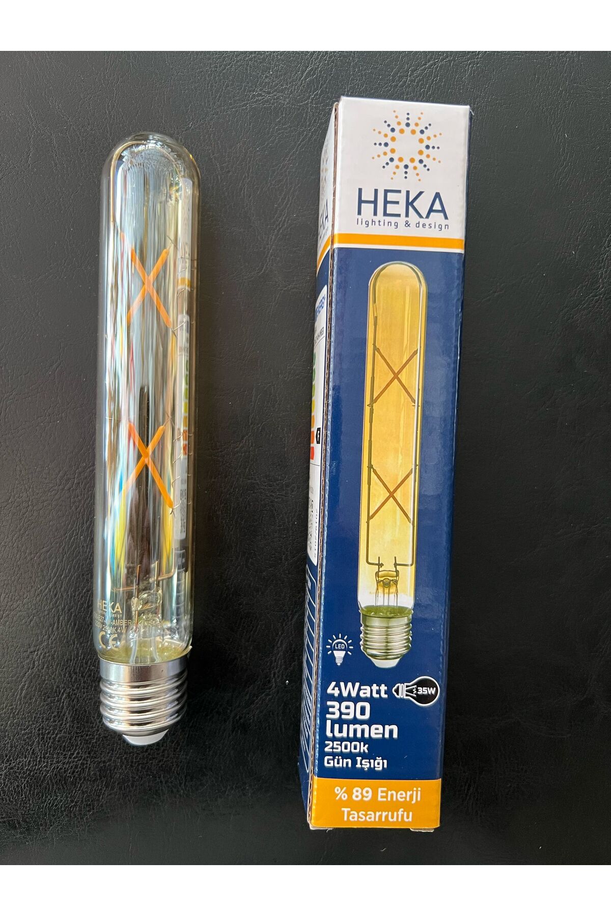 18,5 CM 4 WATT LED TÜP RUSTİK AMPUL 390 LÜMEN 2500K GÜNIŞIĞI ERD-32 E27 DUY