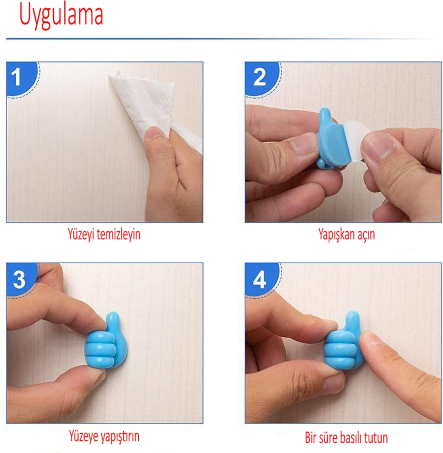 Başparmak Kablo Tutucu, Duvar, Araba, Ev, Organizatör, Kulaklık Tutucu Beyaz Renk 5ADET