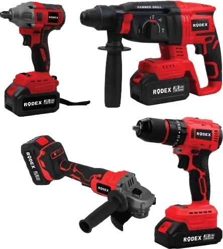 4'lü Makine Seti 20V 3X4.0AH Li-Ion D.matkap 45NM D.somun Sıkma 300NM Kırıcı Delici 2.5j Avuç Taşlama 125MM Aksesuarlı Bmc