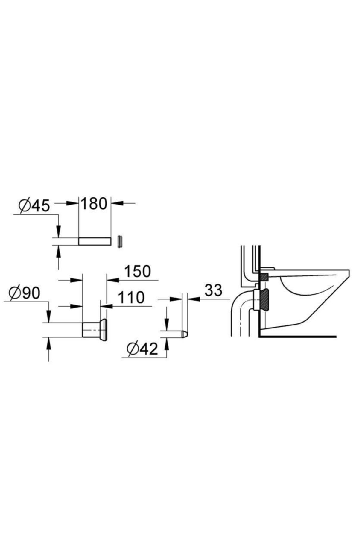 Gömme Rezervuar Klozet Arası Kada Takımı - 37311k00