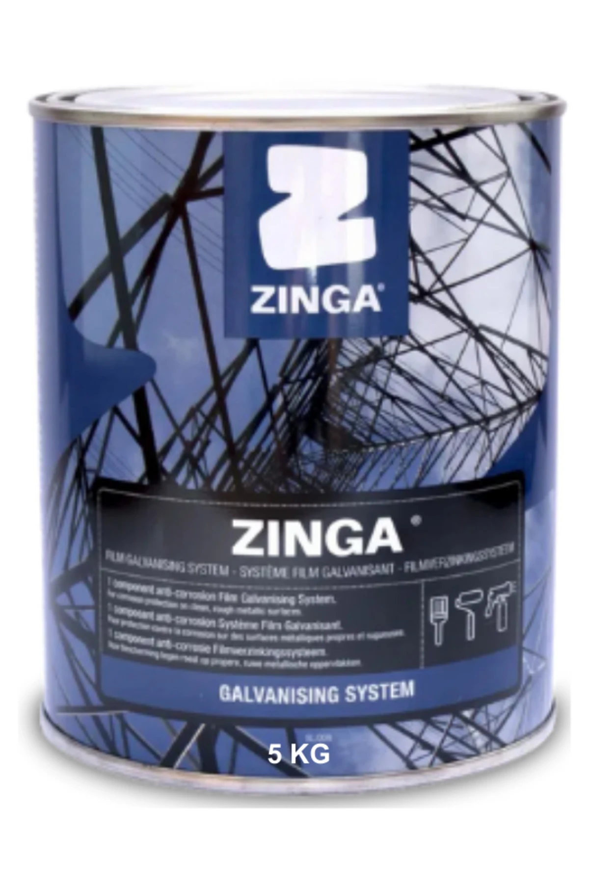 Zinga Galvaniz Boya Çinko Kaplama 5 Kg