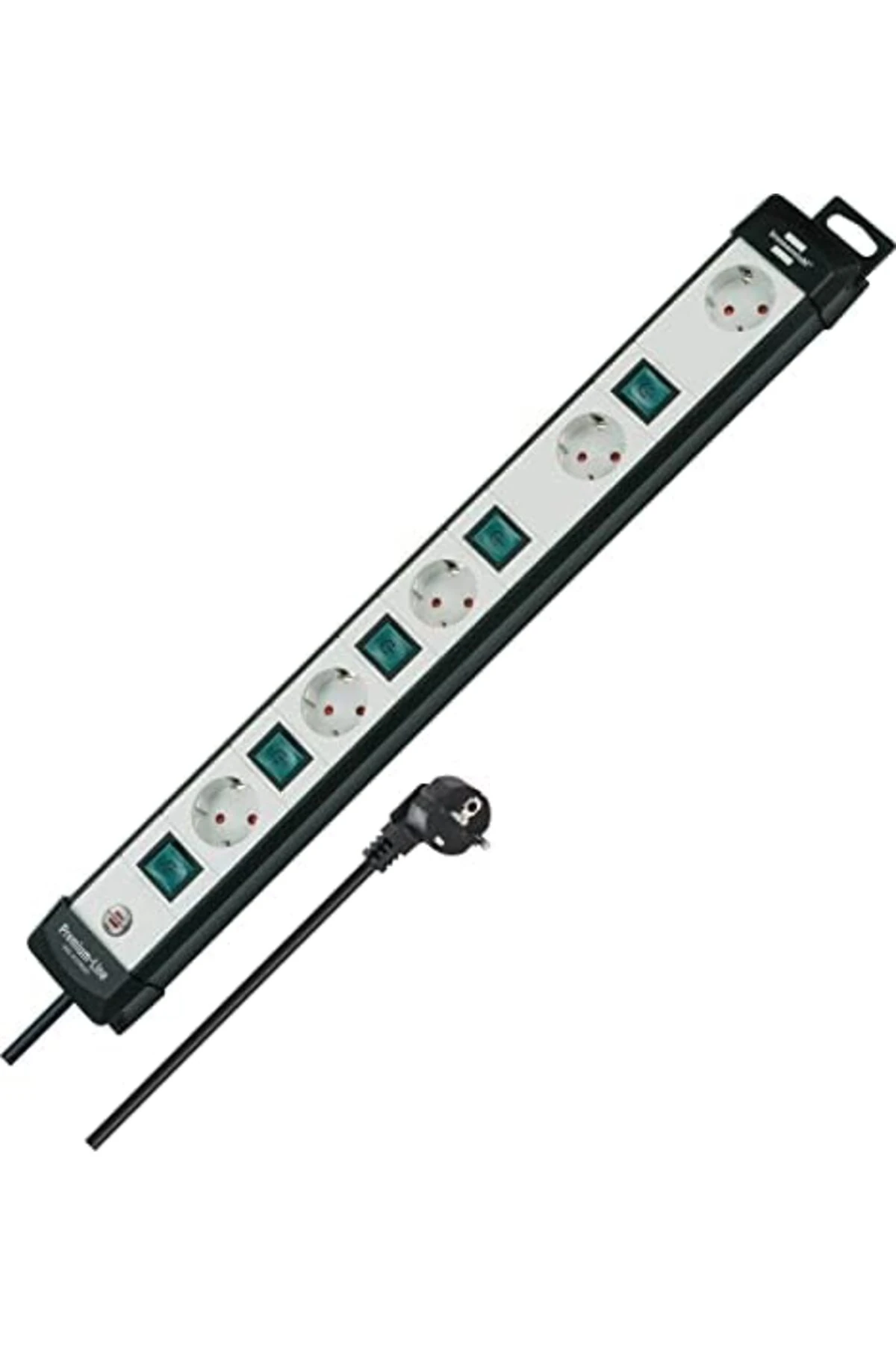 mrtshoppng Premium-, teknik çoklu priz, tek tek çalıştırılabilir prizler (3 m kablo) ile, renk: siya