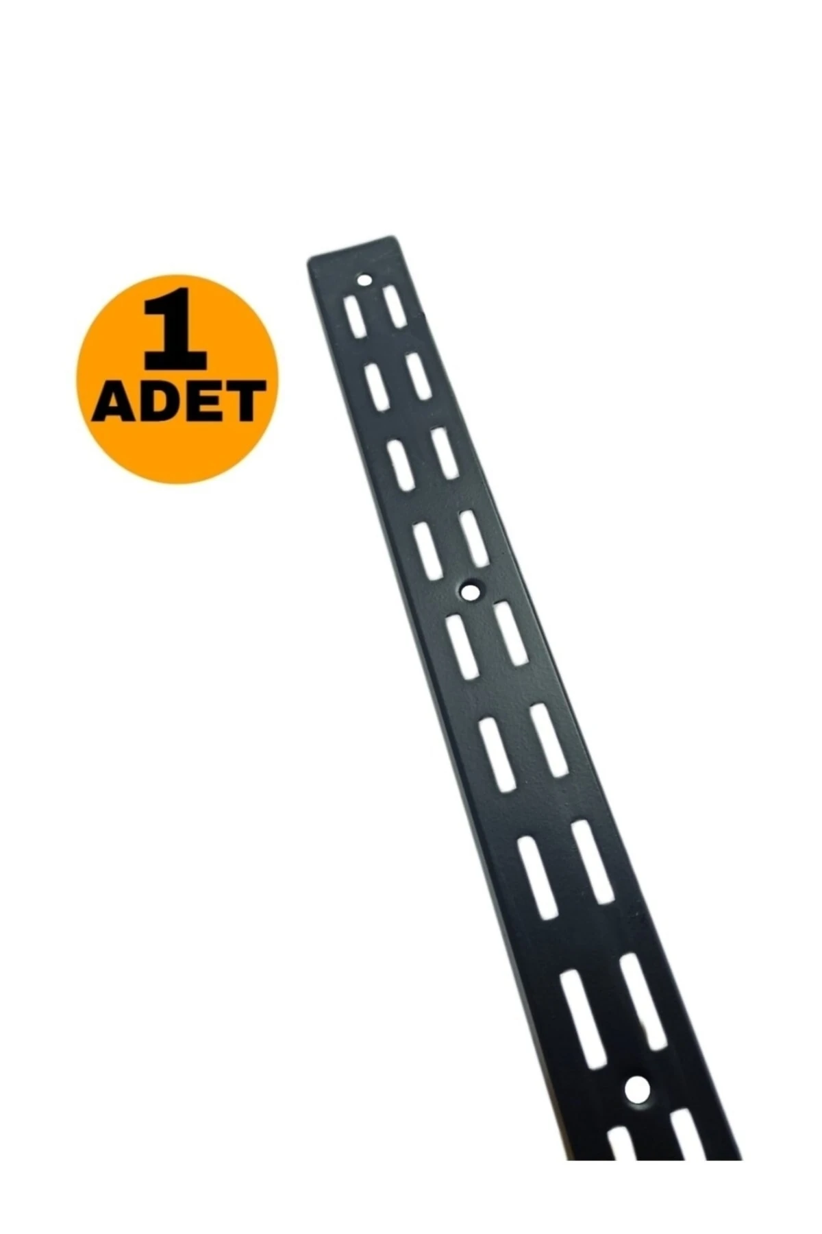 Konik Dikme Çift Sıra Delikli Ve Geniş 200 Cm Siyah