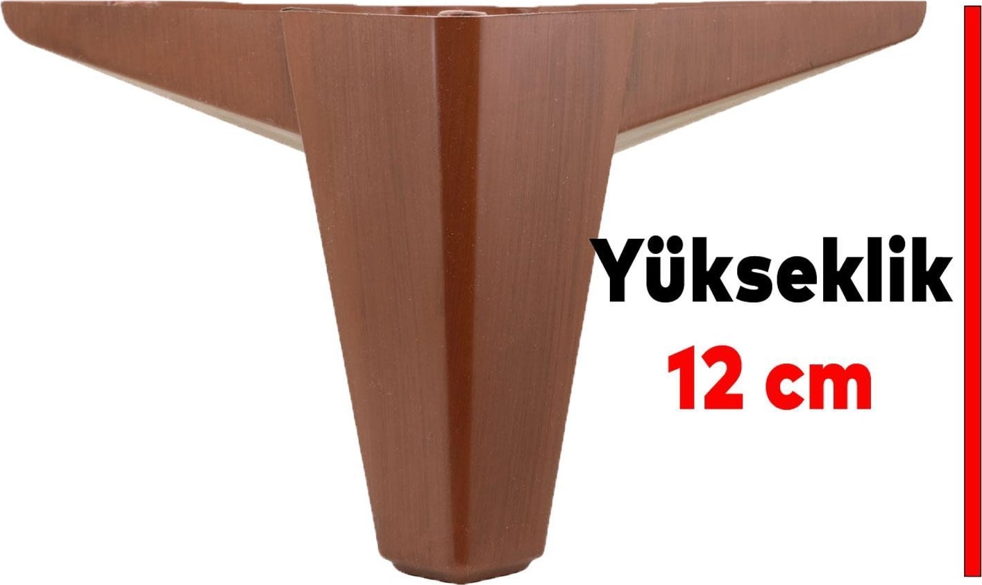 20'li Set Sedir Lüks Mobilya Koltuk Kanepe Tv Ünitesi Destek Ayağı 12 cm Ahşap Desenli Ayakları