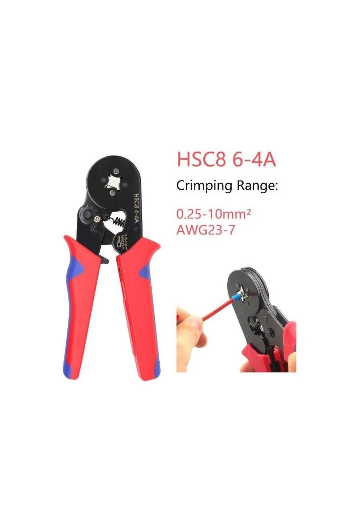 Hsc8 6-4a Terminal Sıkma Pensesi 1200parça Kablo Pabucu