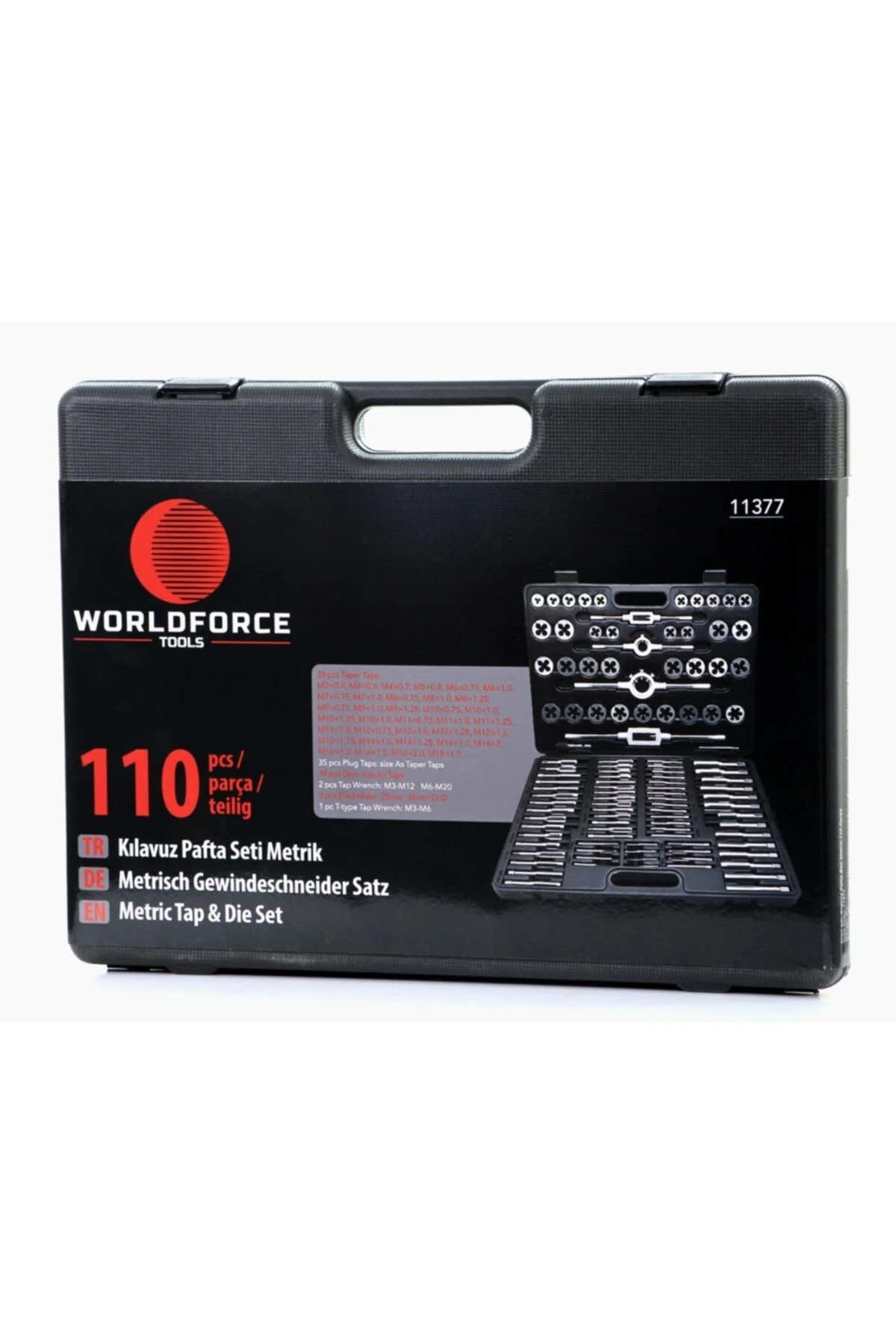 110 Parça Pafta Kılavuz Seti S2 Çelik Profesyonel M2-m18 Metrik