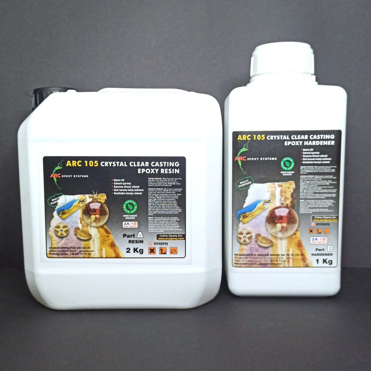 Epoksi Reçine Ultra Şeffaf Hobi Epoksi Seti ARC105 3 kg Set