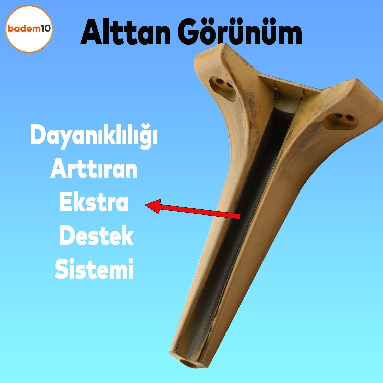 Sedef Lüks Mobilya Kanepe Sehpa Tv Ünitesi Koltuk Ayağı 19 cm Koyu Kahverengi Baza Ayakları
