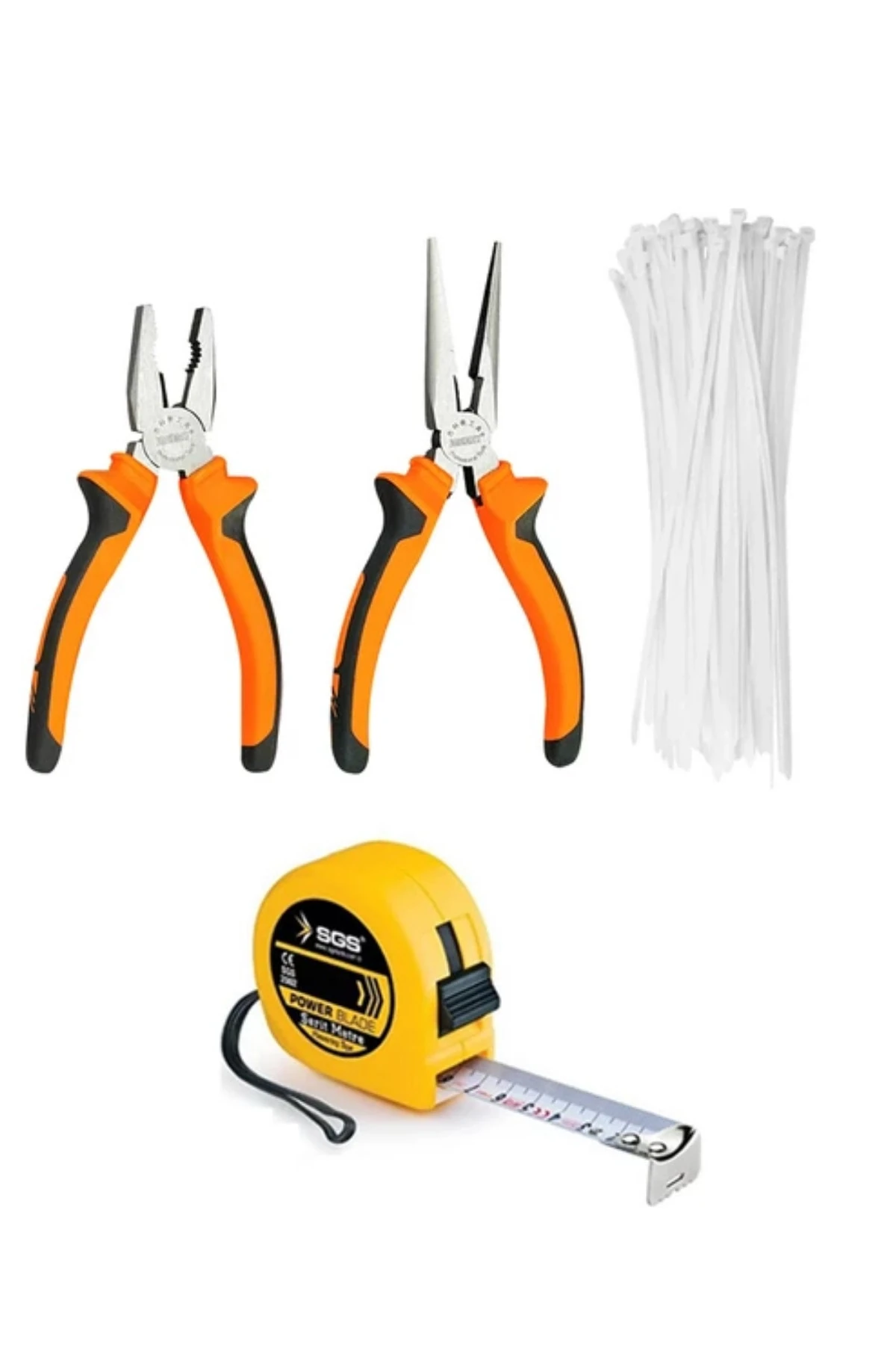 Mini Yankeski Kargaburun + Şerit Metre 3 Mt + 100 Adet Kelepçe